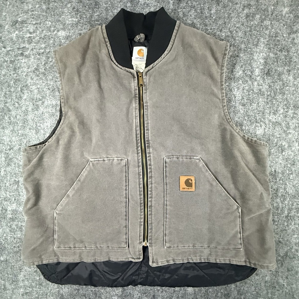 Vintage Carhartt V02 CMT Vest Mens 2XL Union Made USA Arctic Lined 2000